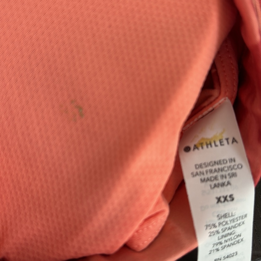 NWT Athleta Exhale Tahiti Island Coral Printed Bra XXS D/DD Cup Size - Picture 7 of 8